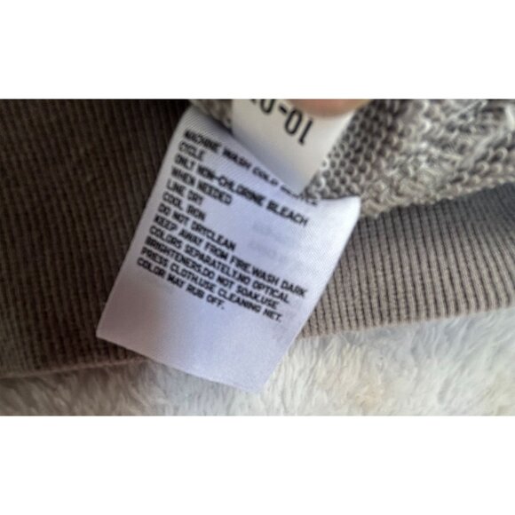 Uniqlo Unisex XL Striped Crew Neck Sweater Cotton Blend Stretch Pullover Brown - Picture 4 of 8